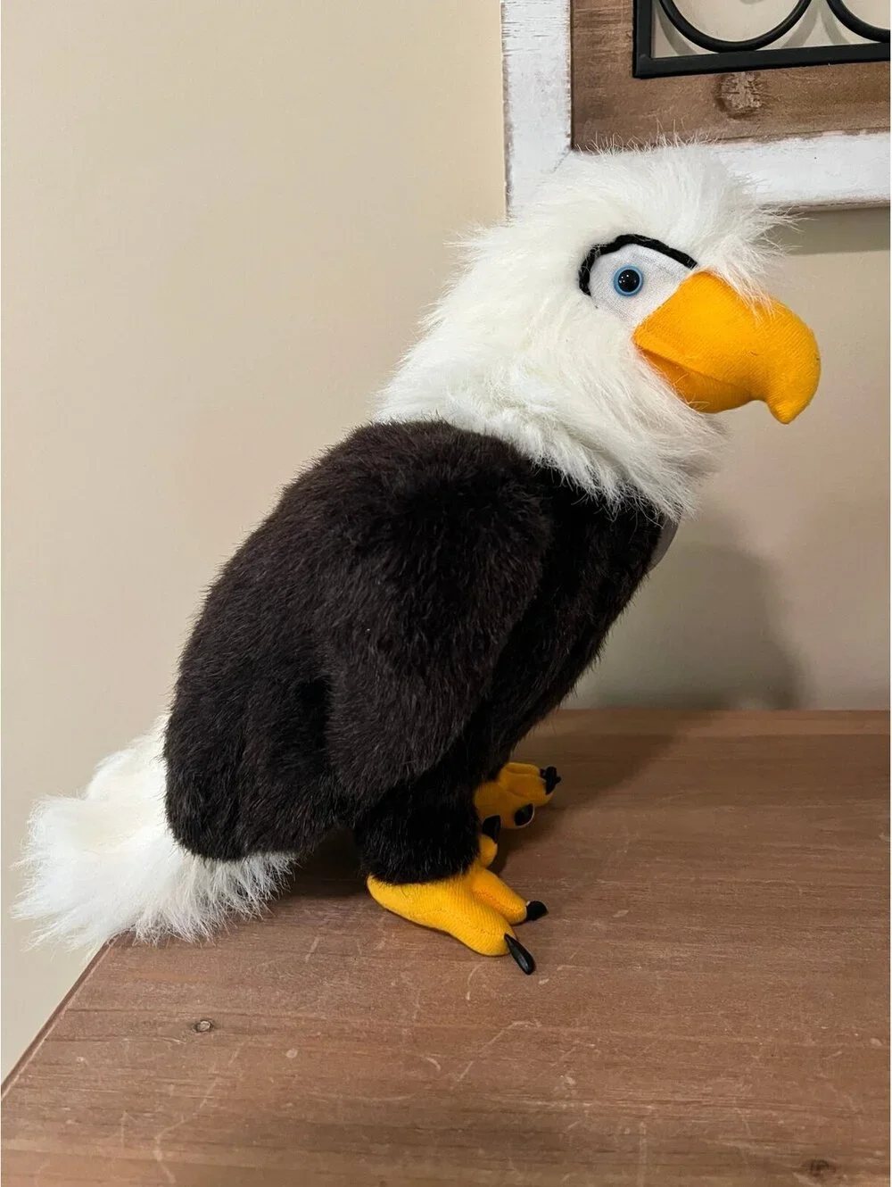 New Americana Sugar Loaf  BALD EAGLE Plush Black Claws 11” Tall